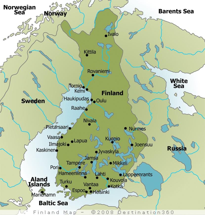 Karte kempings Somija