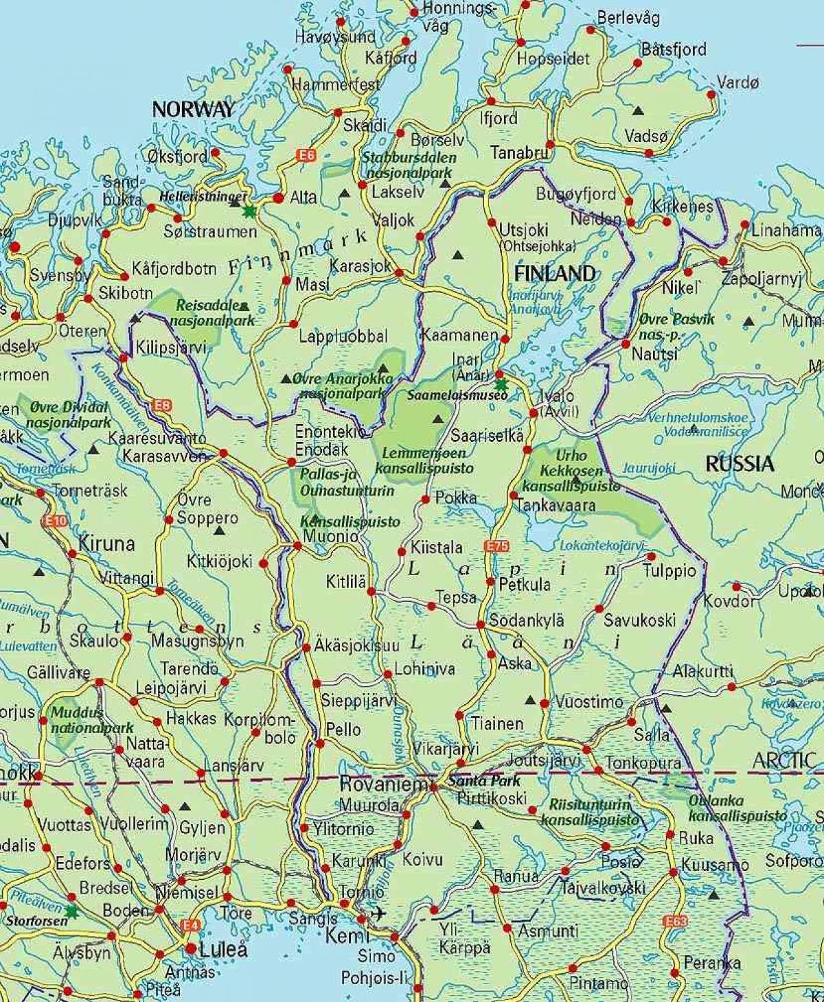 karte un Somijā lapzemē
