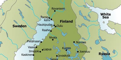 Karte kempings Somija