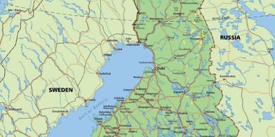 Karte polārā loka Somijā