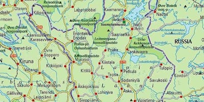 Karte Somija pārgājieni