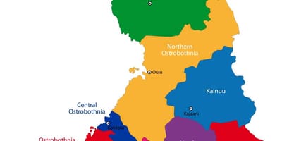 Somijā provincēs karte