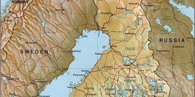 Karte Somija topogrāfiskās